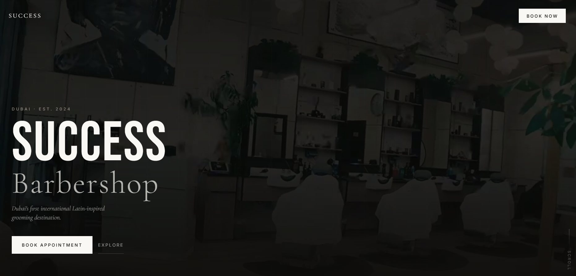 Success Barbershop — premium barbershop website by Fadezy